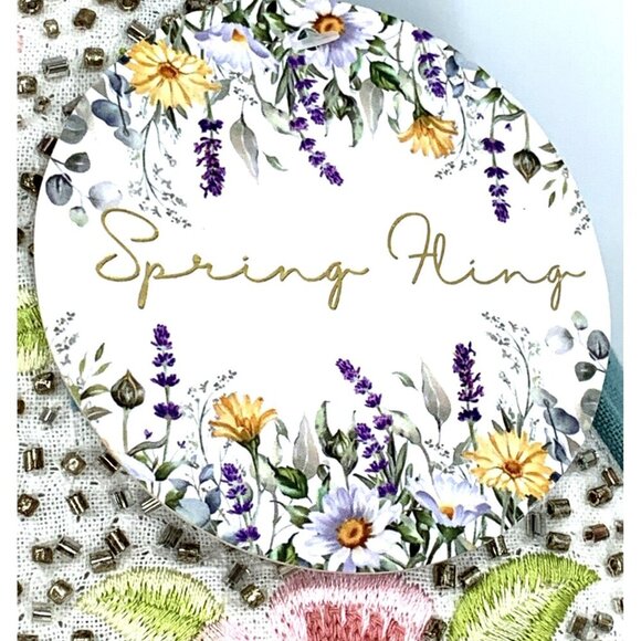 Egg Shaped Pillow Decorative Embellished Beaded Floral 16" NWT - Picture 5 of 8